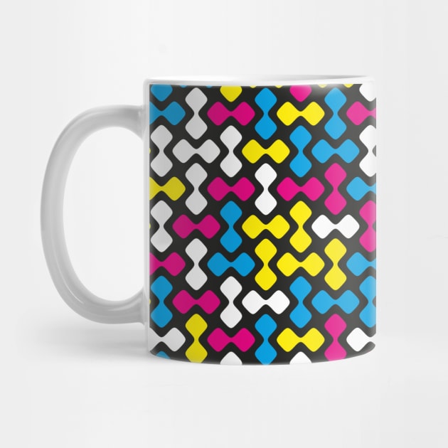 Metasquircle Pattern (CMYK Colour) by John Uttley